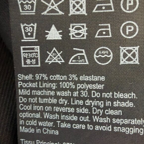 ALLSAINTS Ali trouser black high waist cotton pants Sz 4 pockets - Picture 12 of 12